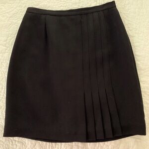 Black Mini Pencil Skirt with Pleats for Cocktail